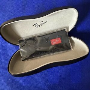 Ray-Ban Brand New Black Hard-Case with Red Logo Cloth